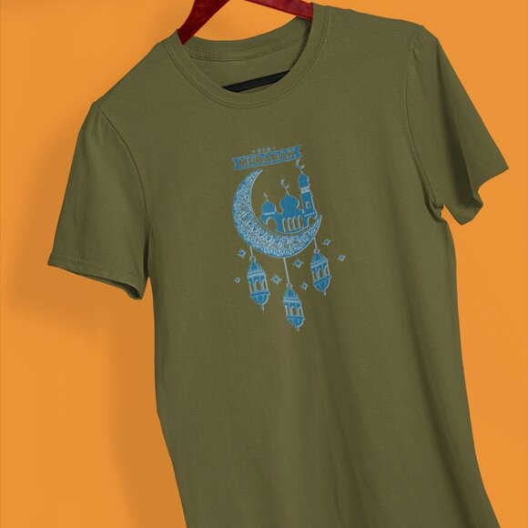 Eid Mubarak Ramadan Crescent Moon T-Shirt | Ramadan Kareem T-shirt | Islamic Tee - Picture 5 of 10